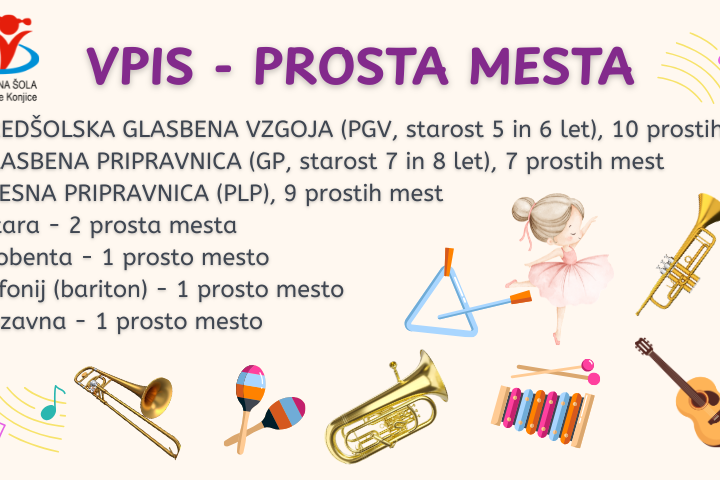 Vpis - prosta mesta